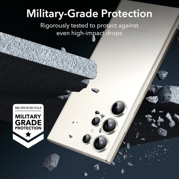 Galaxy S24 Ultra ESR Camera Lens Protectors Set of 5 Lenses – 1 PACK – Silver - Image 6