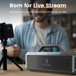 SOUNARC K1 150W Karaoke Party Speaker with Dynamic 2.2 Channel System, 2 Wireless Mics & more - Black - Image 8