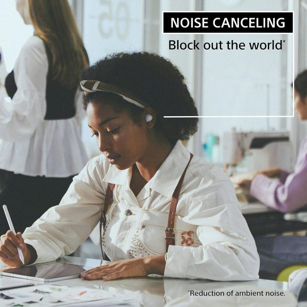 91hmimBrEiL._AC_SL1500_ Sony WF-C700N Truly Wireless Noise Canceling in-Ear Bluetooth Earbud Headphones with Mic and IPX4 Water Resistance - White - Image 7