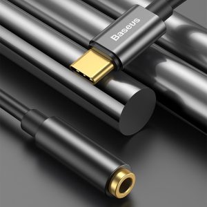 Baseus USB-C To 3.5 mm Female Adapter  L54 - Black - Image 5