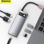 Baseus Metal Gleam Series 6 in 1 Type C Hub - Gray
