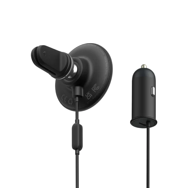 Baseus Magsafe Wireless Car Mount 40W For Car Vent CW01 Wireless Charging 15W  + Type C 25W - Black - Image 5