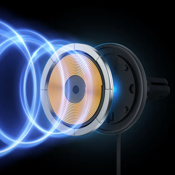 Baseus Magsafe Wireless Car Mount 40W For Car Vent CW01 Wireless Charging 15W  + Type C 25W - Black - Image 4