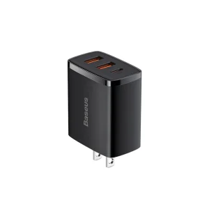 Baseus Compact Quick Charger 2U+C 30W - Black