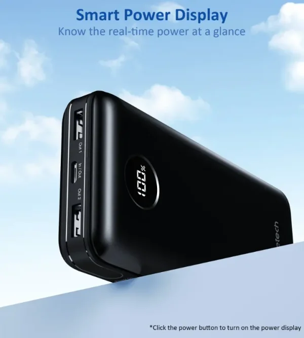 Choetech PD 45W 20000 mAh Power Bank for Phones Laptops & IPads - B653 - Black - GC - Image 2