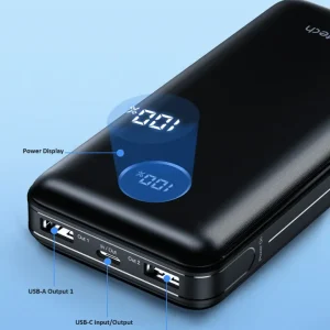 Choetech PD 45W 20000 mAh Power Bank for Phones Laptops & IPads - B653 - Black - GC