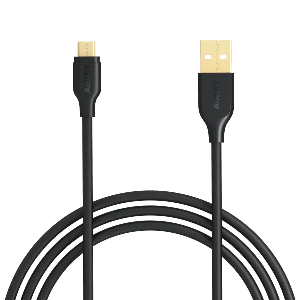 CB-MD21 Aukey Gold-Plated Reinforced Qualcomm Quick Charge 2.0/3.0 Micro USB Cable 2M - CB-MD2 - Image 1
