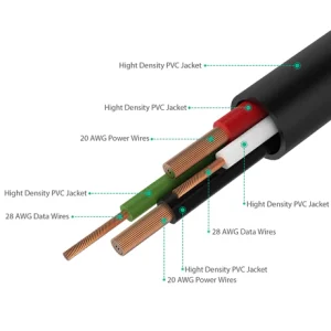 Aukey Gold-Plated Reinforced Qualcomm Quick Charge 2.0/3.0 Micro USB Cable 2M - CB-MD2 - Image 4