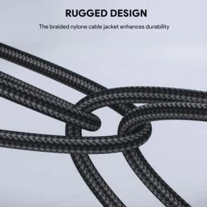 Aukey Circlet 60w 1M Nylon Braided Usb-C to Usb C Cable - CB-NCC1 - Image 4