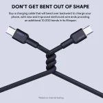 Aukey Circlet 60w 1M Nylon Braided Usb-C to Usb C Cable - CB-NCC1 - Image 5
