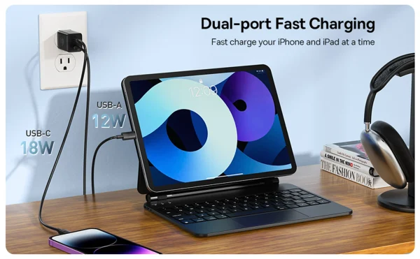 Baseus Super Si Pro Quick Charger C+U 30W CN - Black - Image 5