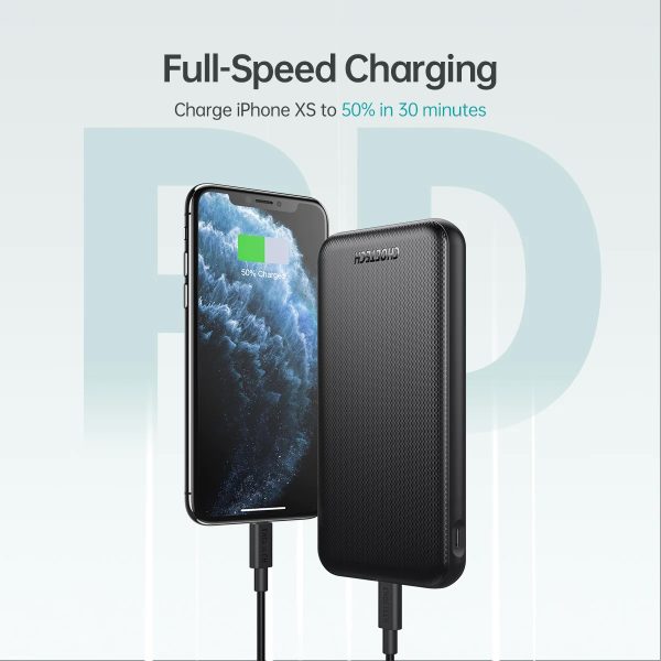 Choetech 10000mAh PD 18W + QC 18W Power Bank with 0.5m Type C to C Cable - Black - B627 - GC - Image 7