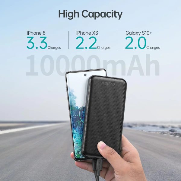 Choetech 10000mAh PD 18W + QC 18W Power Bank with 0.5m Type C to C Cable - Black - B627 - GC - Image 5