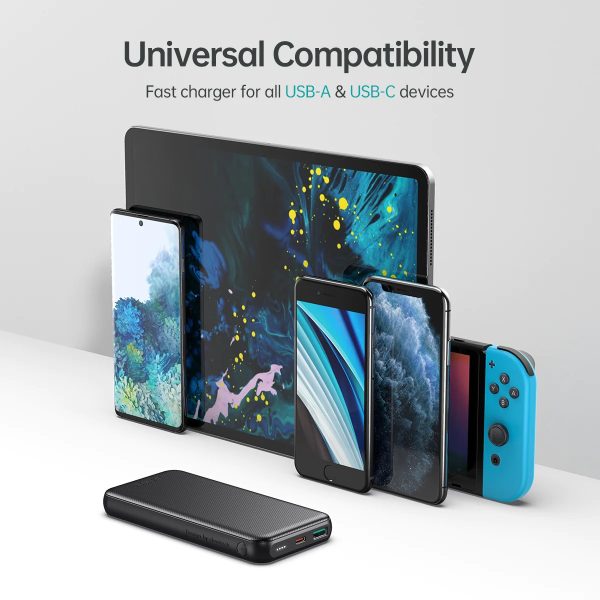 Choetech 10000mAh PD 18W + QC 18W Power Bank with 0.5m Type C to C Cable - Black - B627 - GC - Image 3