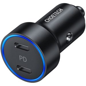 Choetech QC 3.0 Dual USB-A Ports 40W Car Charger - Black - C0054 - GC