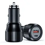 Choetech 63W Dual USB-C 45W + 18W Fast Car Charger - Black - TC0010 - GC