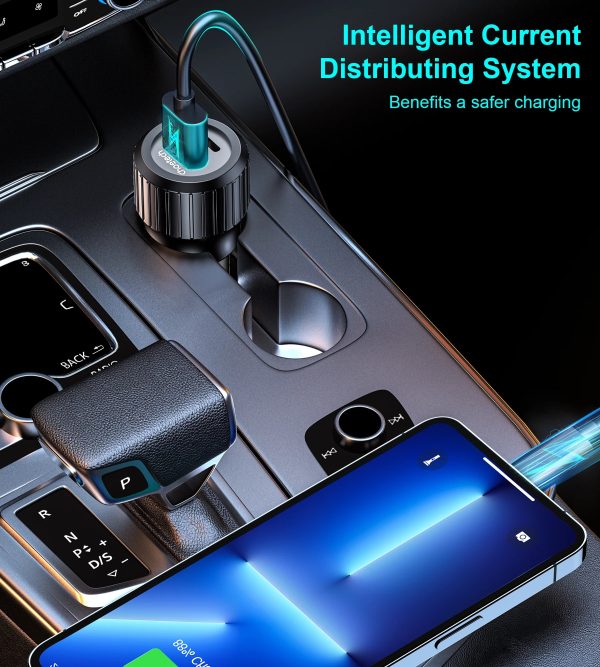 Choetech-TC0010-4 Choetech 63W Dual USB-C 45W + 18W  Fast Car Charger - Black - TC0010 - GC - Image 7