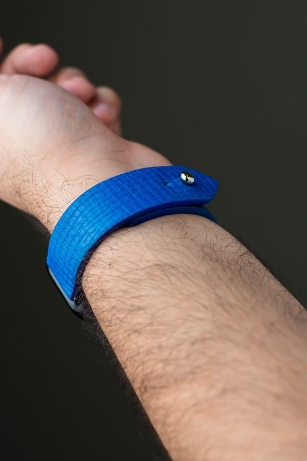 DSC_6219 Waji's Apple Watch Strap - Pure Leather Strap 49 mm / 46 mm / 45 mm / 44 mm / 42 mm - Cobalt Blue - AMT-CBLU-AWS-02 - Image 3