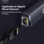 Baseus Lite Series Ethernet Adapter USB-A To RJ45 LAN Port - Black - Image 3