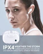 Aukey Move Air True Wireless Earbuds with 13mm Driver 20-hour Battery Life Bluetooth 5.3 chipset - EP-M2 - White - Image 3