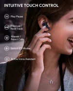 Aukey Move Air True Wireless Earbuds with 13mm Driver 20-hour Battery Life Bluetooth 5.3 chipset - EP-M2 - Black - Image 8