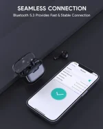 Aukey Move Air True Wireless Earbuds with 13mm Driver 20-hour Battery Life Bluetooth 5.3 chipset - EP-M2 - Black - Image 12