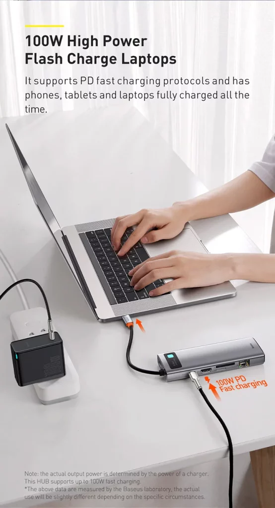 Baseus Metal Gleam Series 9-in-1 Multi-functional Type-C HUB - Gray - Image 5