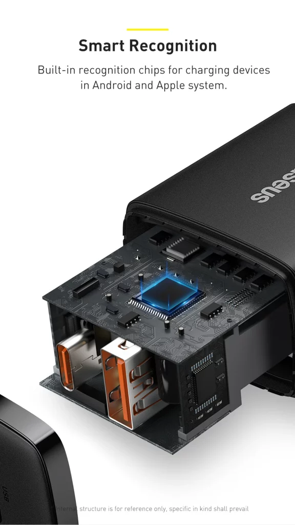 Baseus Compact Quick Charger U+C 20W - Black - Image 3