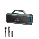 SOUNARC K1 150W Karaoke Party Speaker with Dynamic 2.2 Channel System, 2 Wireless Mics & more - Black