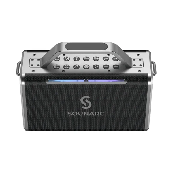 K2-2 Sounarc K2 200W Karaoke Party Speaker with Dynamic 2.2 Channel System, 2 Wireless Mics included - Black - Image 2
