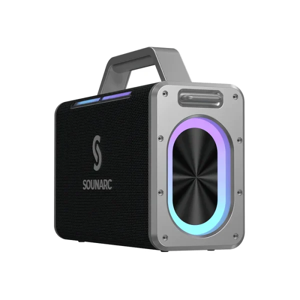 K2-3 Sounarc K2 200W Karaoke Party Speaker with Dynamic 2.2 Channel System, 2 Wireless Mics included - Black - Image 3