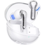 SoundPEATS Clear Wireless Earbuds Bluetooth 5.3 Earphone in Ear Buds 12mm Drivers Dual Mic with ENC Clear Calls Game Mode 40Hrs Playtime IPX4 Transparent Design - White - BB