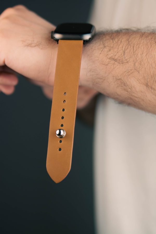 Waji_s Leather Watch Straps (50) Waji's Apple Watch Strap - Pure Leather Strap 49 mm / 46 mm / 45 mm / 44 mm / 42 mm - Bronze - AMT-BRNZ-AWS-02 - Image 3