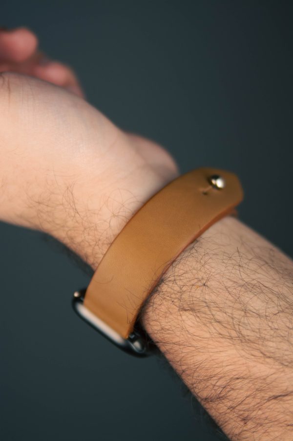 Waji_s Leather Watch Straps (51) Waji's Apple Watch Strap - Pure Leather Strap 49 mm / 46 mm / 45 mm / 44 mm / 42 mm - Bronze - AMT-BRNZ-AWS-02 - Image 2