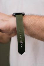 Waji's Apple Watch Strap - Pure Leather Strap 41 mm / 40 mm / 39 mm / 38 mm - Olive -    	 AMT-OGRN-AWS-01 - Image 3