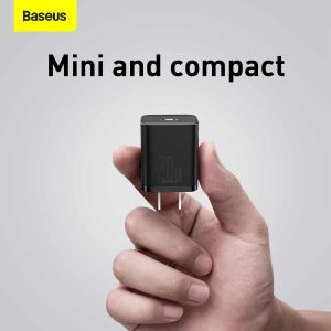 Baseus Super Si Quick Charger 1C 20W Cn - Black - Image 7