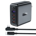 Acefast A39 PD100W GaN 3*USB-C+USB-A charger set US - Black