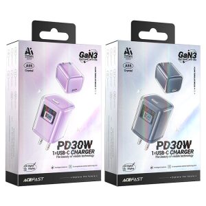 Acefast A55 Sparkling Series PD30W GaN USB-C charger US - Black - Image 4