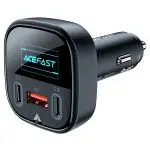 Acefast B5 101W 2C+A Metal Car Charger With OLED Smart Display - Black
