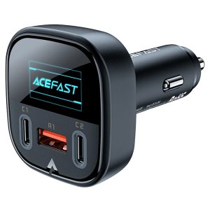 Acefast B5 101W 2C+A Metal Car Charger With OLED Smart Display - Black best price in pakistan