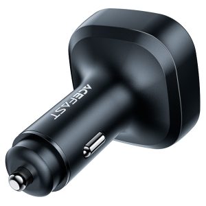 Acefast B5 101W 2C+A Metal Car Charger With OLED Smart Display - Black - Image 8