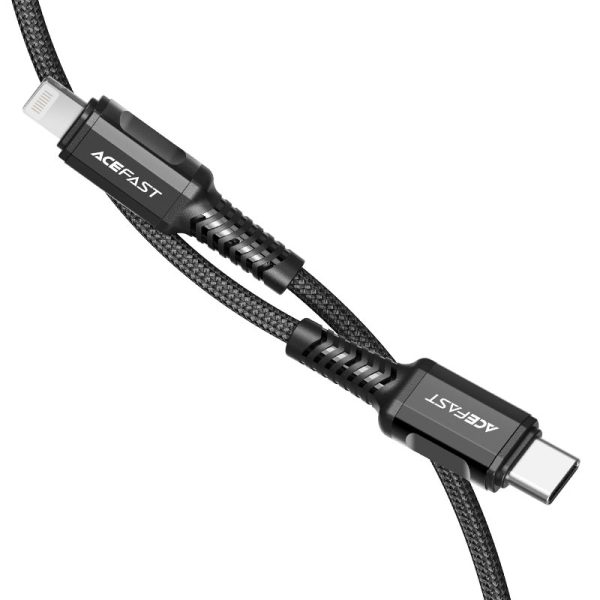 acefast-c1-01-charging-data-cable-for-lightning-to-usb-c-bending Acefast C1-01 type c cable to Lightning Aluminum Alloy Charging Data Cable 1.2M - Black USB C to Lightning Cable for iPhones, iPads & more. Best Price in Pakistan.