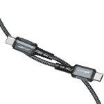 Acefast C1-03 USB-C to USB-C Aluminum Alloy Charging Data Cable 1.2M - Black