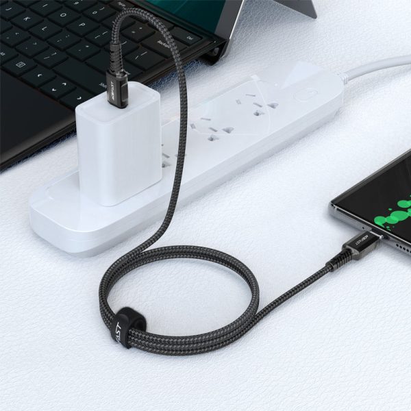 acefast-c1-03-charging-data-cable-usb-c-to-usb-c-60w-charging Acefast 60W Nylon Braided USB-C to USB-C Charging Data Cable - 1.2M - 3.9 feet - Black - C1-03 - Image 2