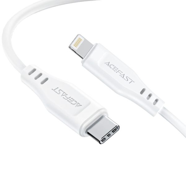 acefast-c3-01-usbc-to-lightning-charging-data-cable Acefast C3-01 USB-C to Lightning TPE Charging Data Cable 1.2M - White - Image 1