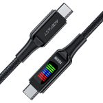 Acefast 100W High Power USB-C to USB-C Charging Data Cable With Tricolor LED Display - 1.2M - 3.9 feet - Black - C7-03 - Image 4