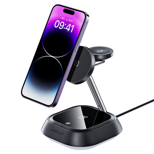 Acefast E16 desktop 3-in-1 Wireless Charging Holder - Black - Image 4
