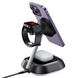 Acefast E16 desktop 3-in-1 Wireless Charging Holder - Black - Image 5