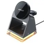 Acefast E17 desktop 3-in-1 wireless charging holder - Black