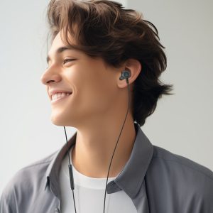 Acefast L1 Wired Earphones For Lightning 1.2M - Black - Image 2
